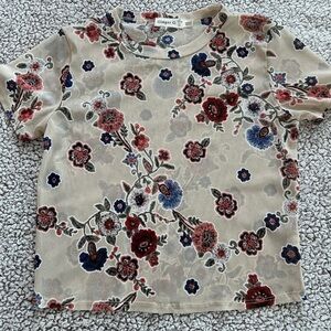 Ginger G Mesh Floral Crop Top